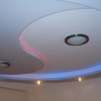 Двухъярусные потолки из гипсокартона в современном интерьере